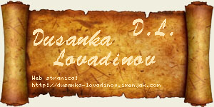 Dušanka Lovadinov vizit kartica